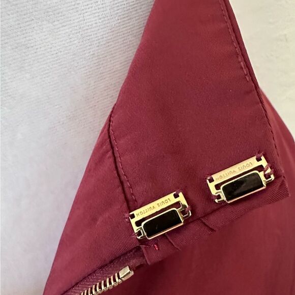 Louis Vuitton Burgundy Red Lace Ruffle Trim Skirt Size 38 FR 6 US - Picture 7 of 15